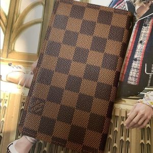 Damier Ebene Long Bi-Fold Wallet/Checkbook